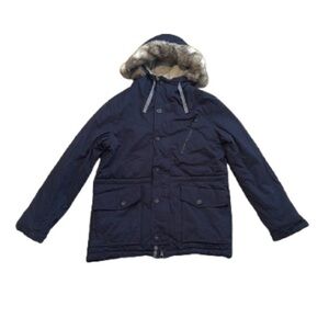 205 BENCH Men’s Heavyweight Puffed Lined Faux Fur Hood Winter‎ Jacket - Size: M